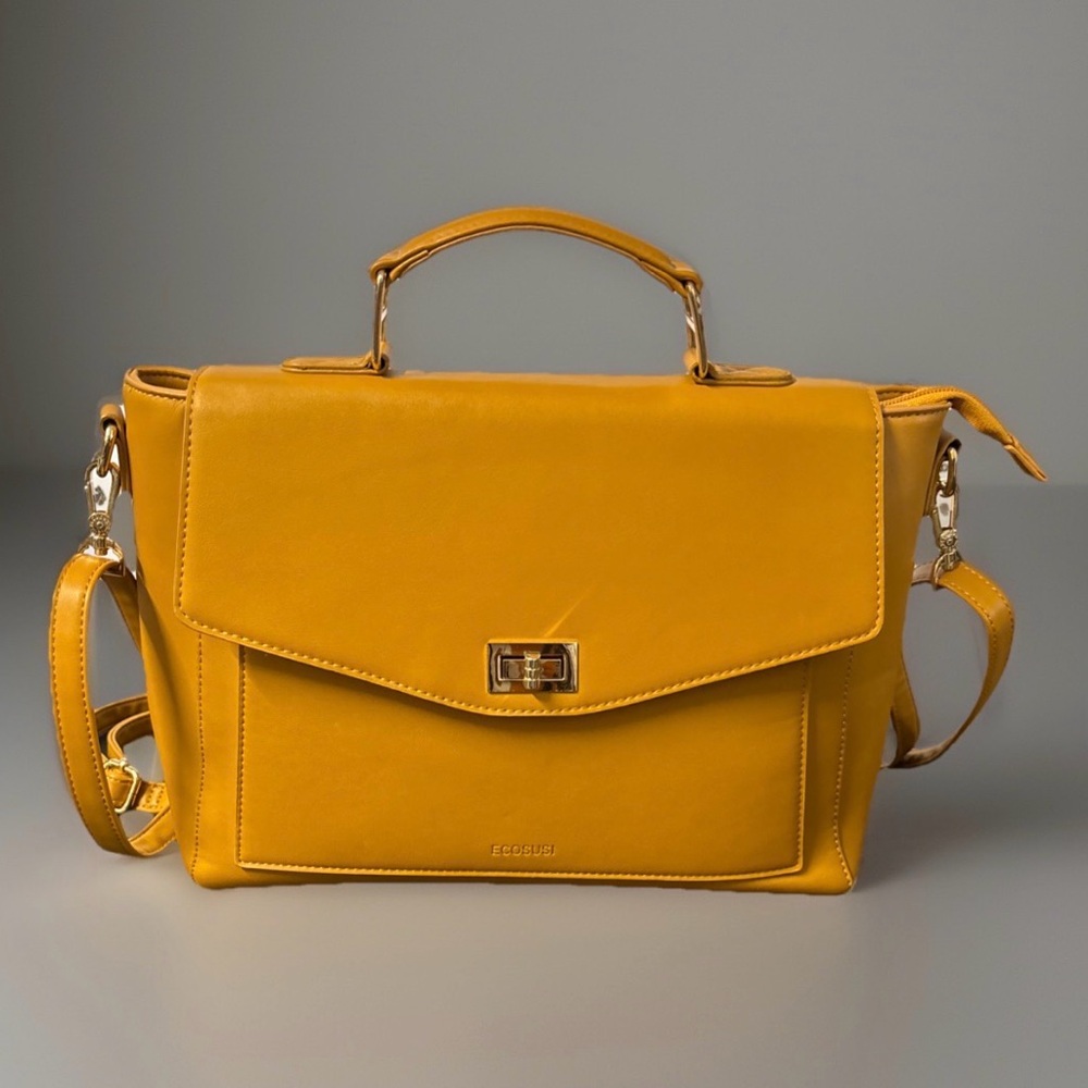 ECOSUSI Satchel Handbag Vintage Crossbody/Convertible Work Shoulder Bag 15x10x4